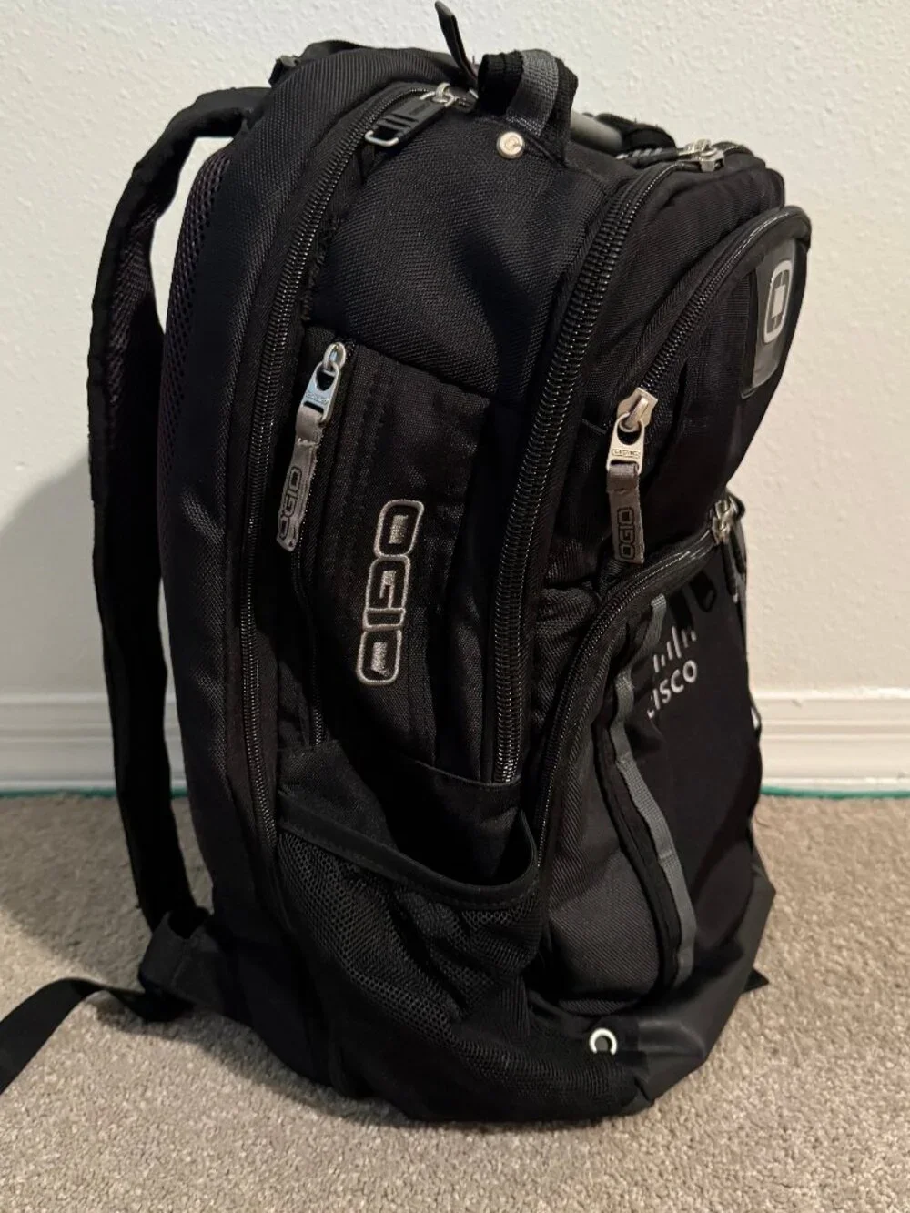 Ogio Cisco Systems Branded Laptop Backpack Many Compartments Great for Work